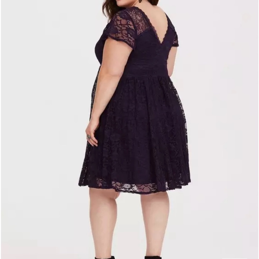 Torrid Black Mini Lace Trapeze Dress - Picture 6 of 6